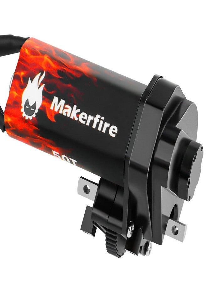 Makerfire RS050 50T Brushed Motor with Helical Gear Complete Transmission for SCX24 AX24 1/24 RC Crawler Upgrade Motor Replacement - Image 1